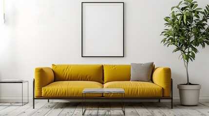 Sunny Serenity: Elevate Your Space with Yellow Sofa Elegance