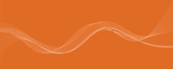 Modern stylish dynamic orange wave background. Vector illustration. EPS10
