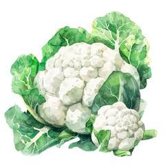 vegetable - cauliflower pizza crust.Dainty.cauliflower.illustration ,.watercolor. - obrazy, fototapety, plakaty