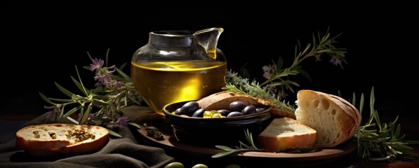 The olive oil adds a touch of elegance and sophistication to the humble bread.