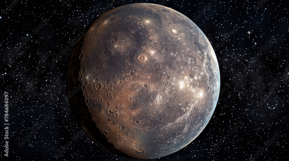 Wall mural planet mercury generative ai