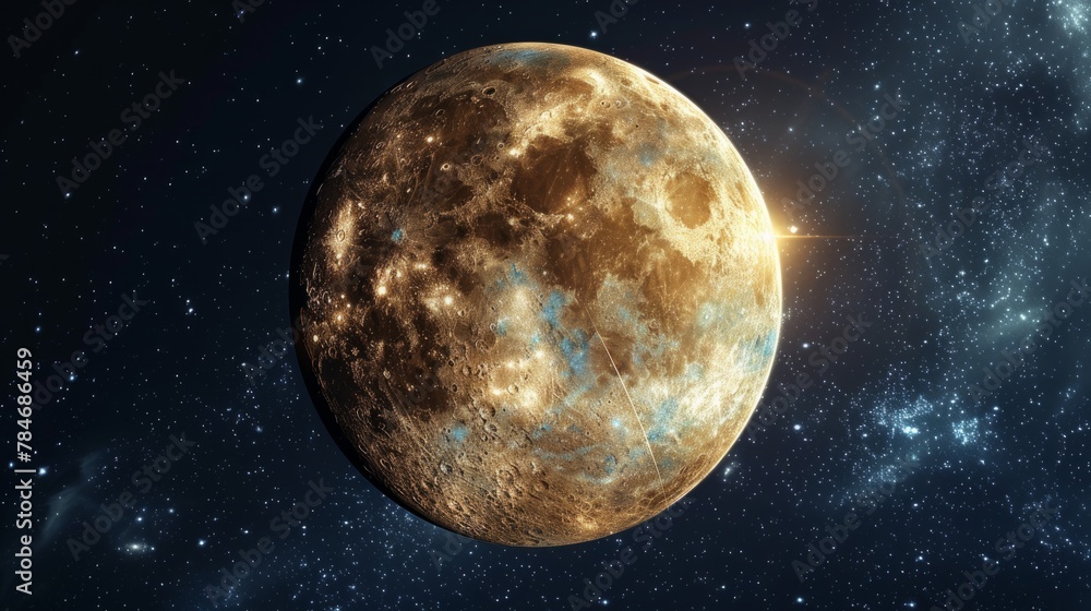 Wall mural planet mercury generative ai