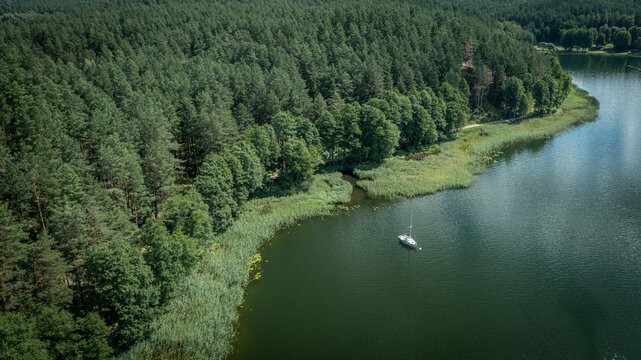 Yacht in the lake