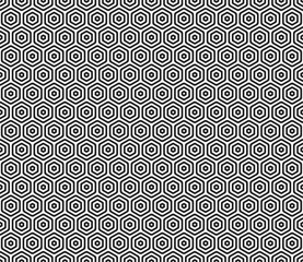 Hexagonal pattern background. Bold rounded stacked hexagon cells. Hexagon cells. Seamless tileable vector illustration.