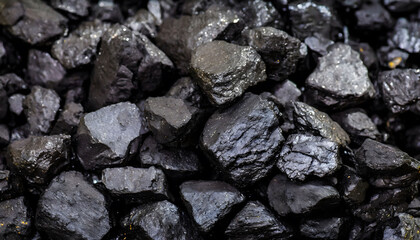 Heap of Black Rocks Arranged Neatly Together. Generative AI