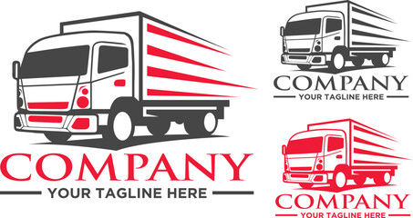 trucking company logo design template