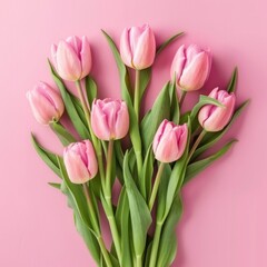 Obraz premium bouquet of tulips for valentine