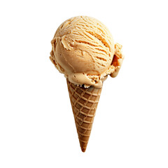 Ice cream cone isolated on transparent background