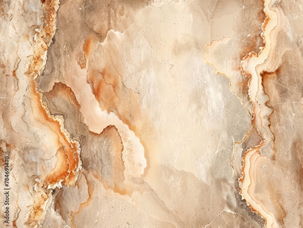 Poster a captivating geode pattern in warm earth tones, perfect for creating an inviting atmosphere in inte