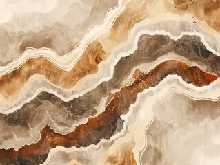 Obraz premium a geode pattern with earthy brown and beige tones and intricate layers, ideal for an elegant website background or sophisticated product packaging.