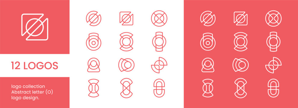 set of initials letter o abstract logo vector design, Abstract logos.