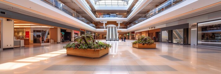 deserted mall interior