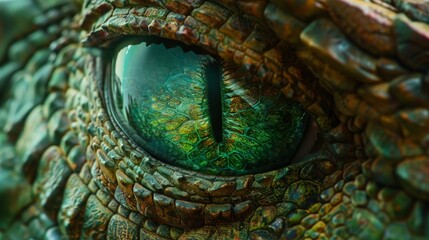 Captured in exquisite detail, the emerald eye of a magnificent green dragon shines with an otherworldly brilliance, heralding the arrival of the New Lunar Year 2024 with unparalleled majesty