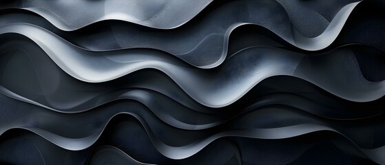 Flowing Rhythms: Deep Blue Waves Abstract. Concept Abstract Art, Deep Blue Waves, Flowing Rhythms - obrazy, fototapety, plakaty
