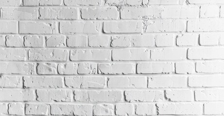 white wall with horizontal rectangular bricks and a white background 