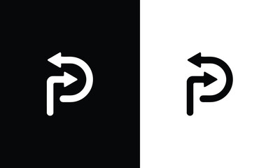Letter P Logo Luxury design vector template