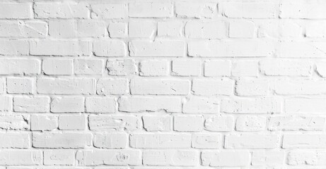 white wall with horizontal rectangular bricks and a white background 
