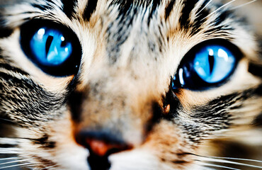 A cat with blue eyes
 - obrazy, fototapety, plakaty