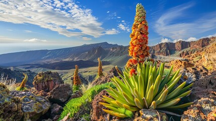 On the island of Tenerife, in Spain's Teide National Park, a unique plant called Tower of Jewels...