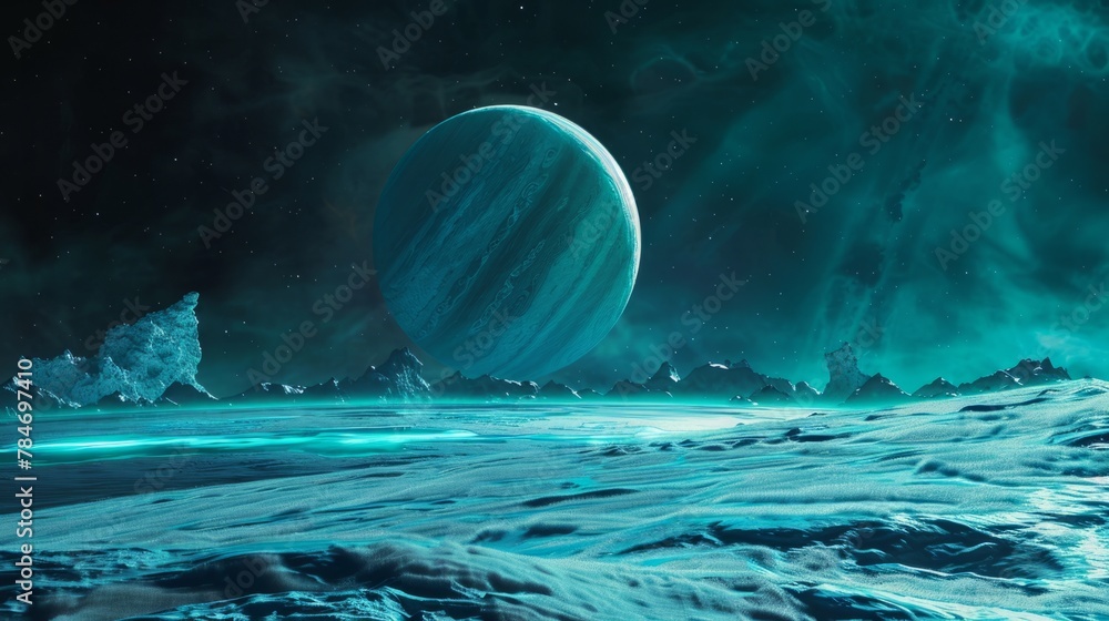 Canvas Prints uranus planet generative ai