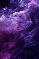 Obraz premium Ethereal Purple Smoke Swirls on Dark Background