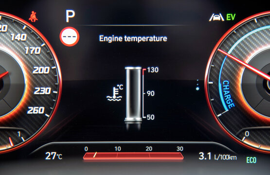 Digital Instrument for displaying car engine temperature