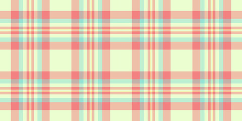 Graceful background vector plaid, fibre tartan texture fabric. Poncho check textile pattern seamless in light and light coral colors.