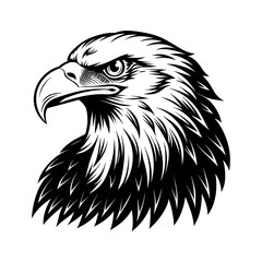 Bald Eagle silhouette vector illustration.