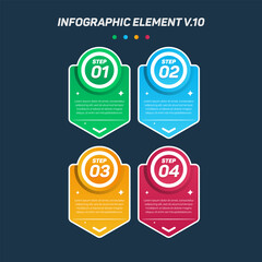 Colorful Infographic elements V.10. Can be used for steps, options, business processes, workflow, diagram, flowchart concept, timeline, marketing icons, Layout, banner, and etc.