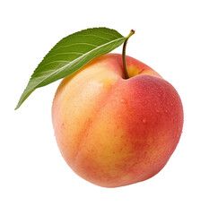 A peach isolated on a transparent background