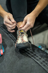 Person climbing shoes