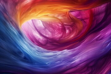 An abstract painting featuring a vibrant swirl of colors, Abstract swirling colors representing a futuristic wind storm, AI Generated