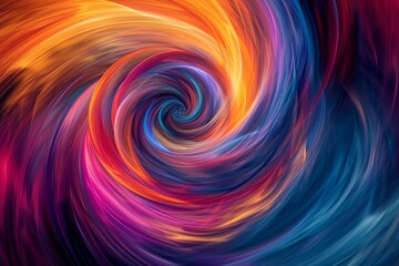 This image showcases a vibrant and dynamic swirl of colors, Abstract swirling colors representing a futuristic wind storm, AI Generated