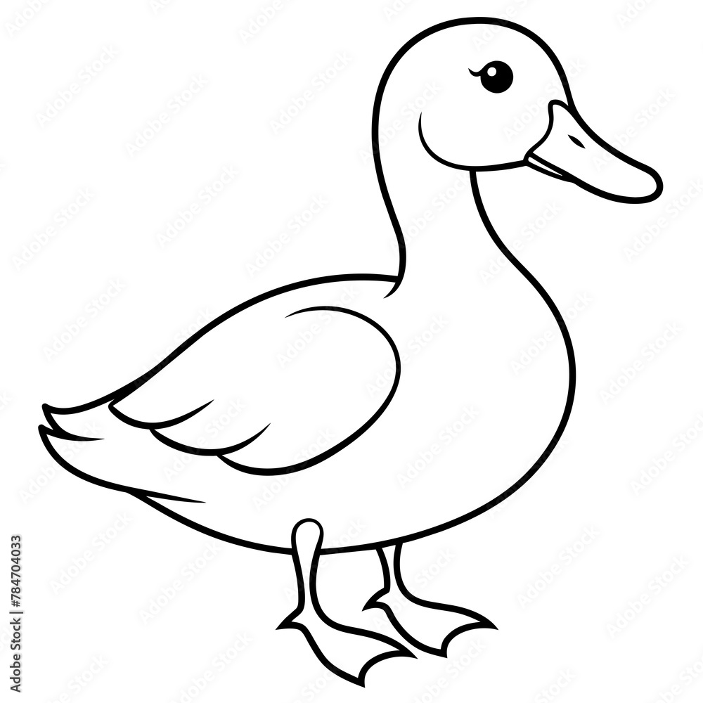 Poster illustration of a duck