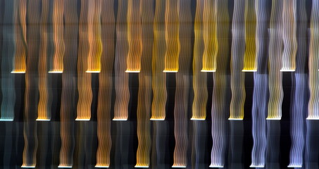 Long exposure painting from the blinds.