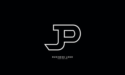 JP, PJ, J, P, Abstract Letters Logo Monogram