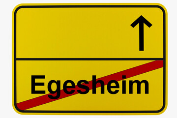 Illustration eines Ortsausgangsschildes von Egesheim in Baden-Württemberg	