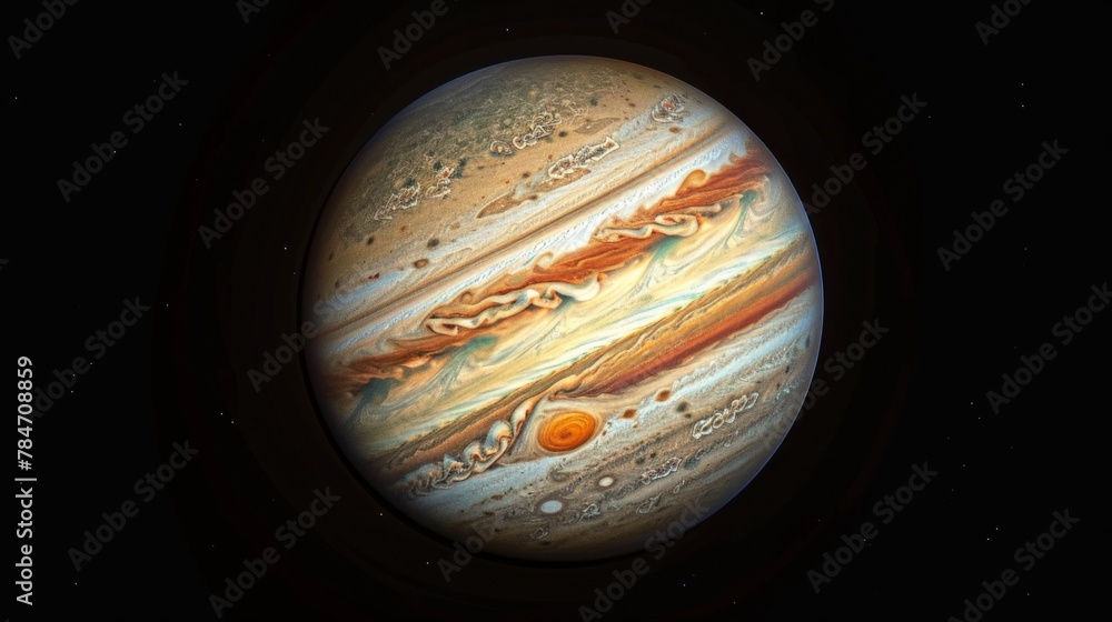 Wall mural planet jupiter generative ai
