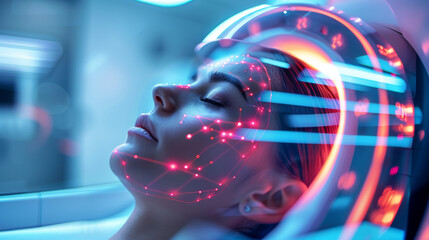 futuristic head scanner