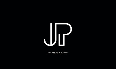 JP, PJ, J, P, Abstract Letters Logo Monogram