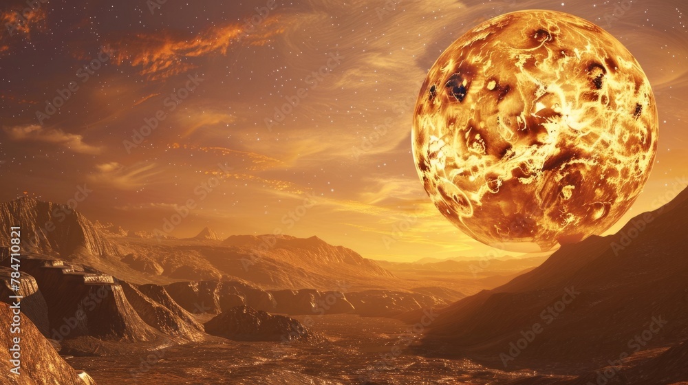 Canvas Prints planet venus generative ai