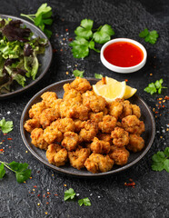 Crispy Salt and Pepper Squid with sauce