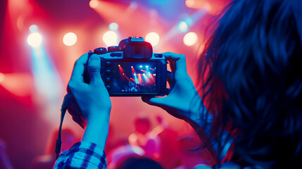 Capturing Live Performance on Camera at Vibrant Music concert Event