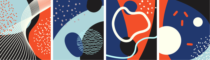 vector organic abstract colorful forms