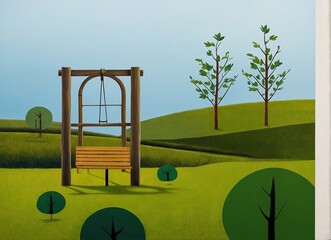 world arbor day concept illustration, green garden, save the planet, earth day