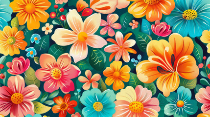 Fototapeta na wymiar colorful floral background wallpaper