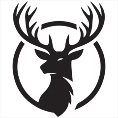 Tuinposter Deer head silhouette deer vector illustration templates. © Fariha's Design