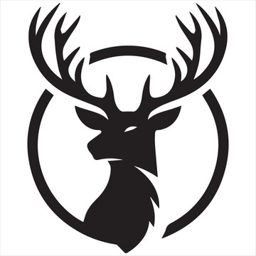 recommend clip art: Deer head silhouette deer vector illustration templates.