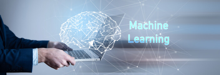 Machine learning technology, business concept - 784721237