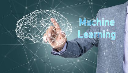 Machine learning technology, business concept - 784721260